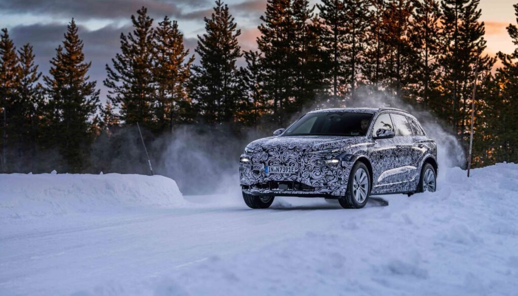 Audi Q6 e-tron på tester i norr